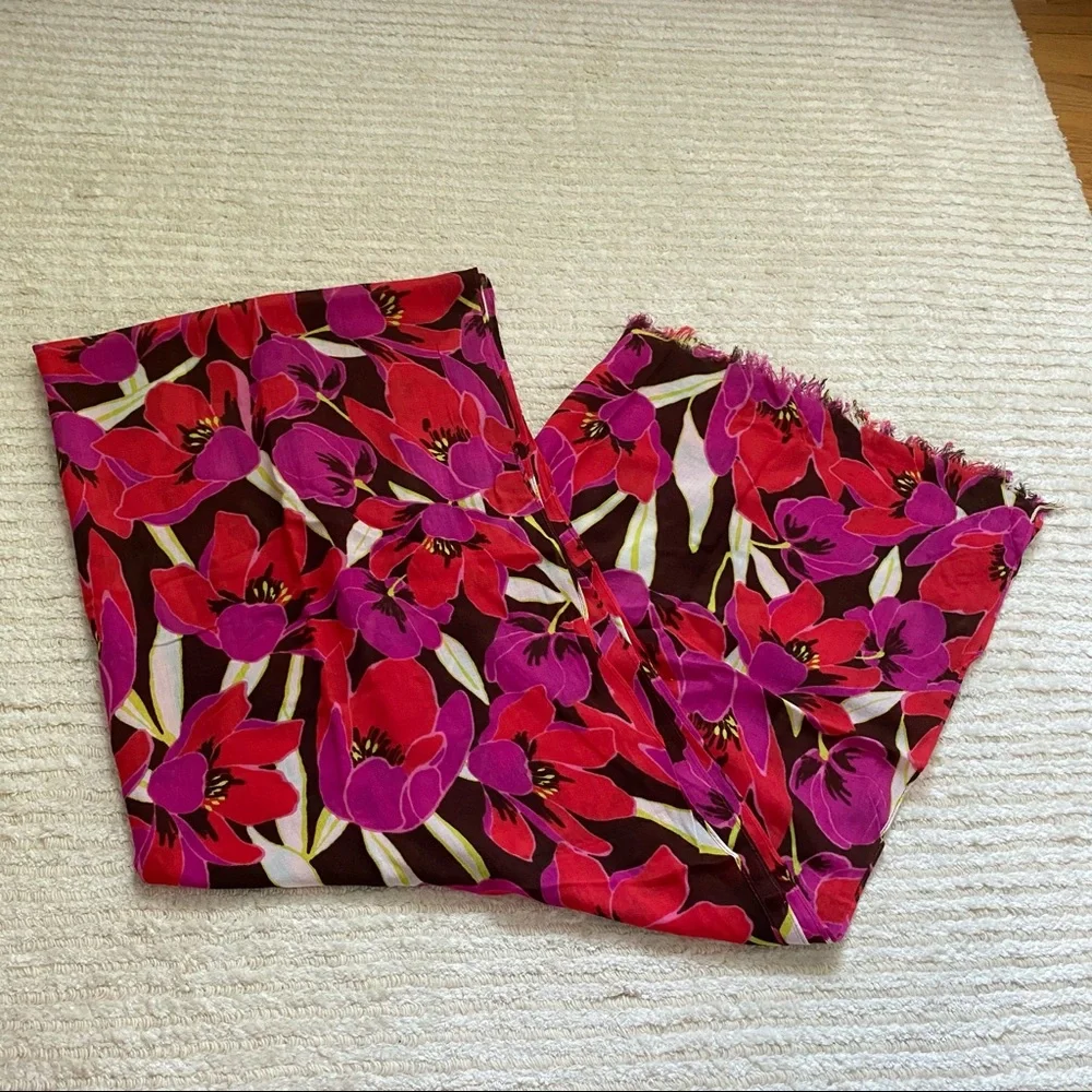 Kate Spade Rio Tropical Floral Scarf